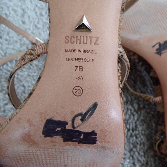 schutz ameena snakeskin heels 7 - Picture 9 of 12